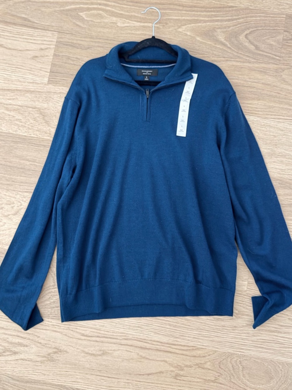 Banana Republic Men's Teal Zip-Up Sweater